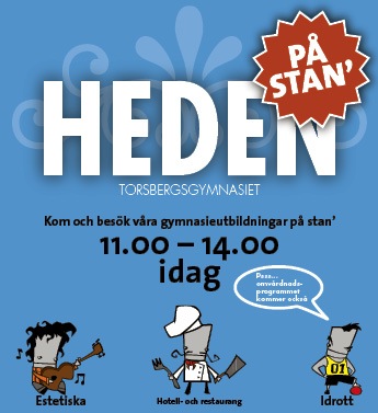 Annons inför Heden på stan
