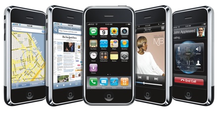 Fem Iphone på rad